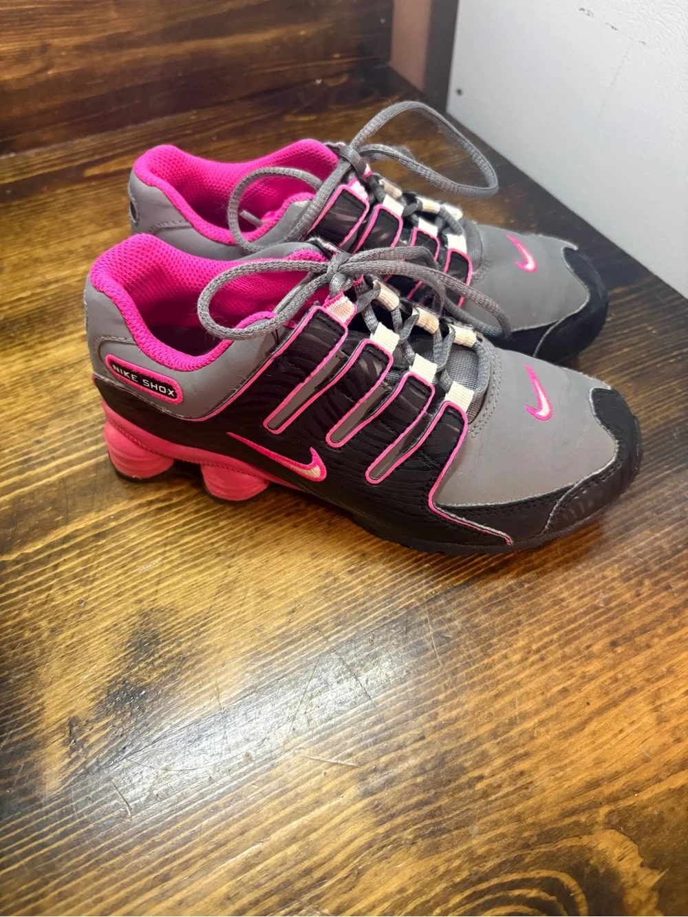 Nike Gray And Pink Shox Size 13C